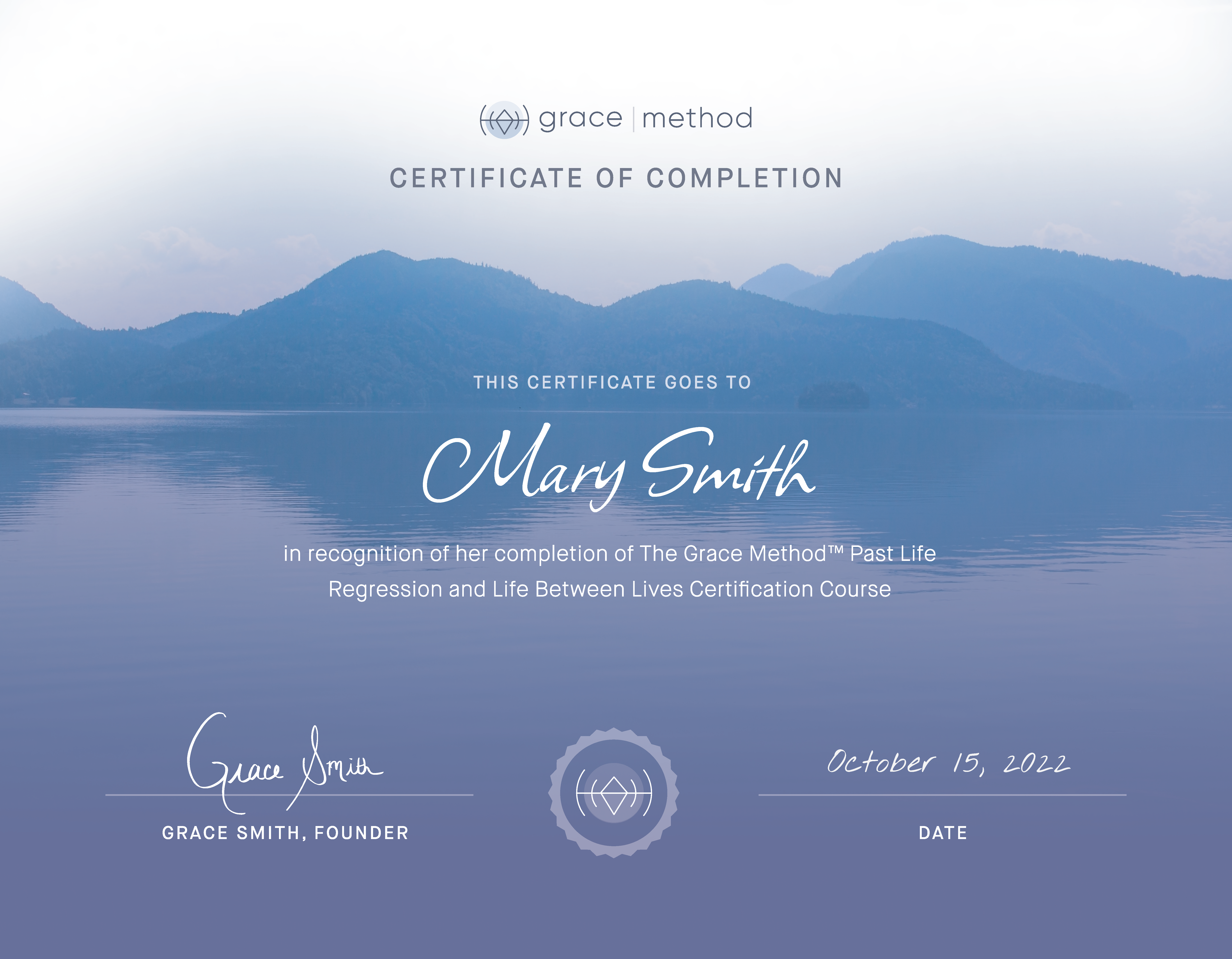 Demo Grace_Certificate_PastLifeRegression (1)
